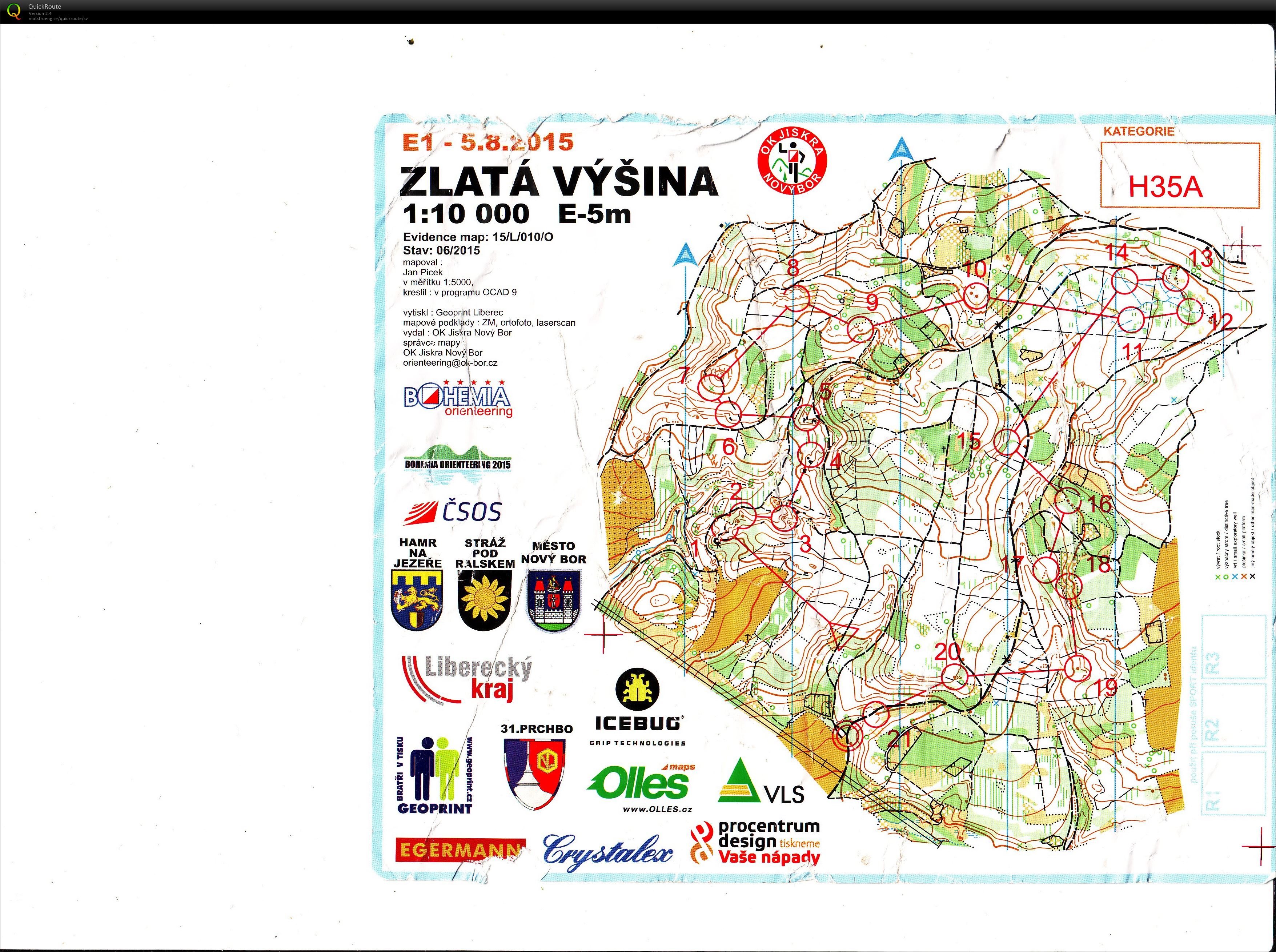 Bohemia Orienteering E1 (2015-08-05)