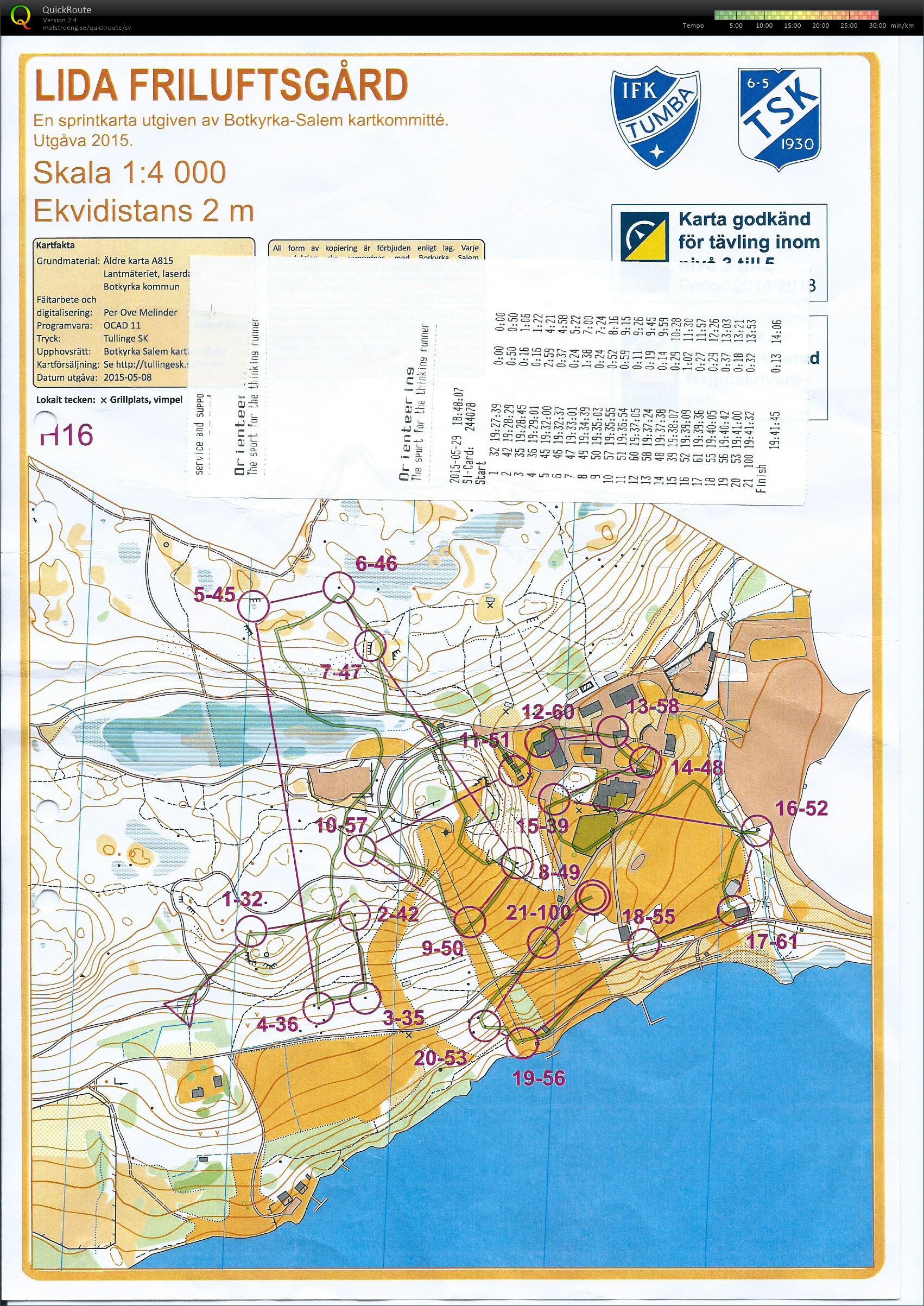 Sommarlägret, Sprint (2015-05-29)