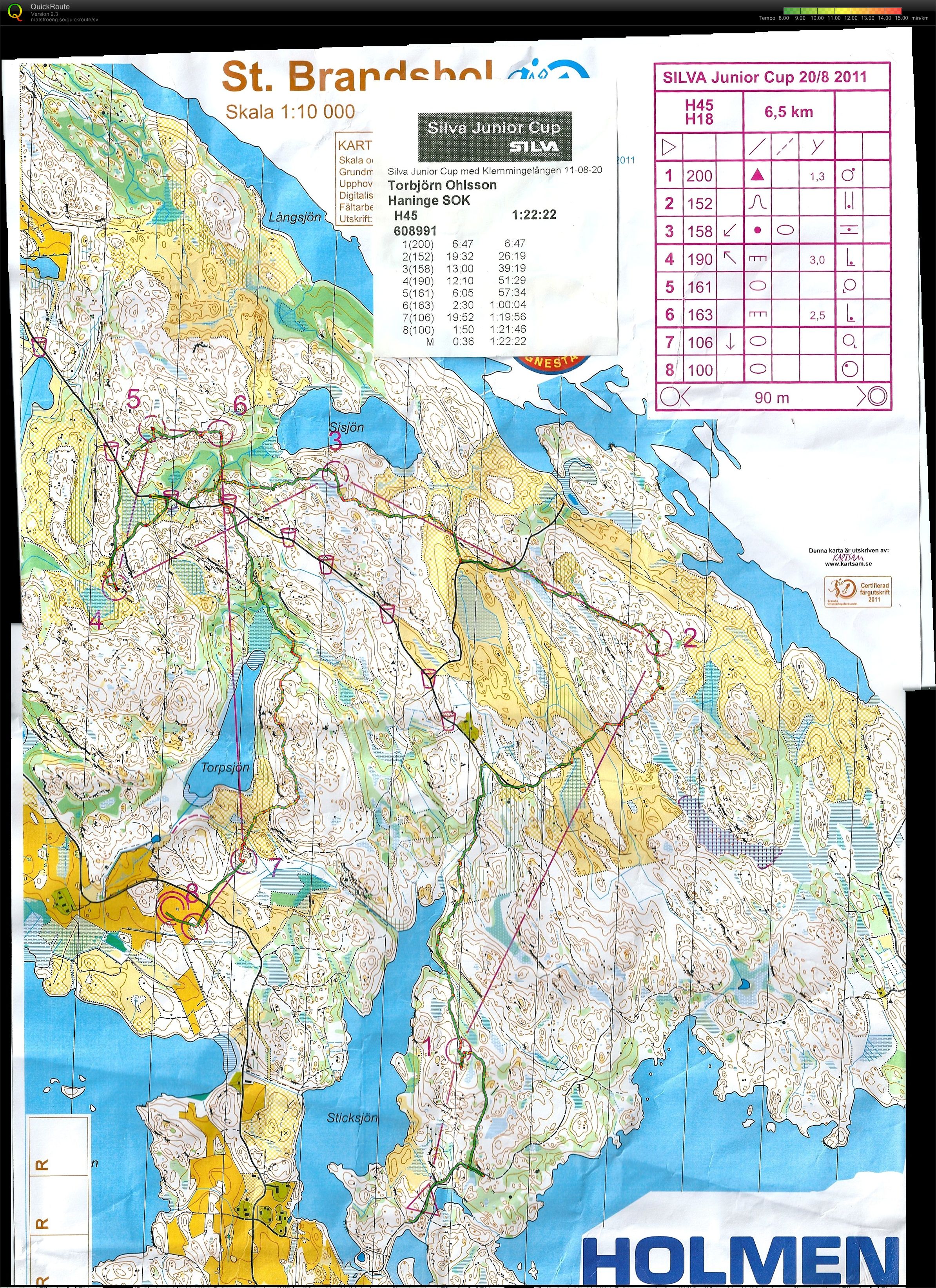 Silva Junior Cup med Trosa Skogslopp (2011-08-20)