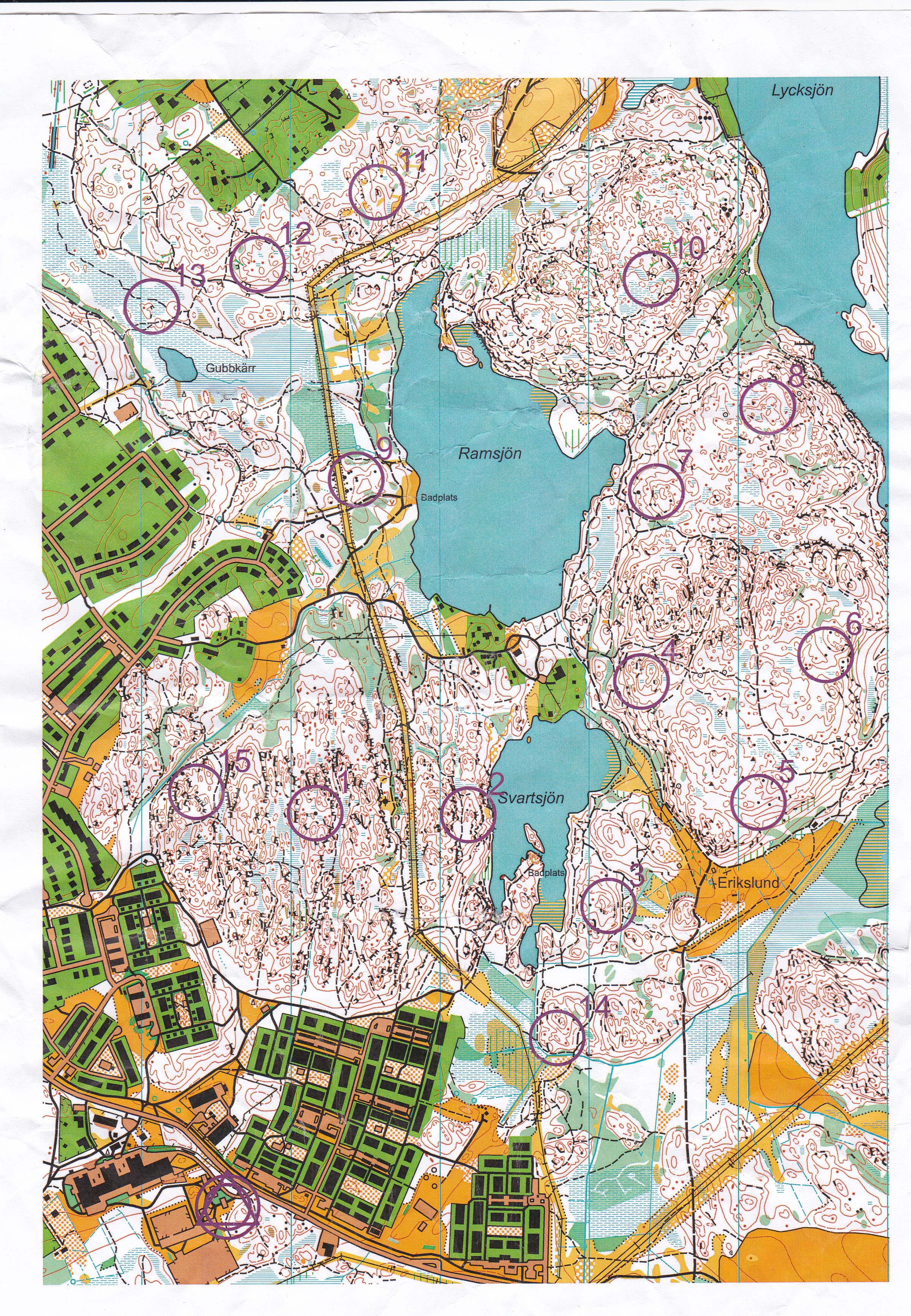 Poängorientering Svartbäcksskolan (2017-10-05)