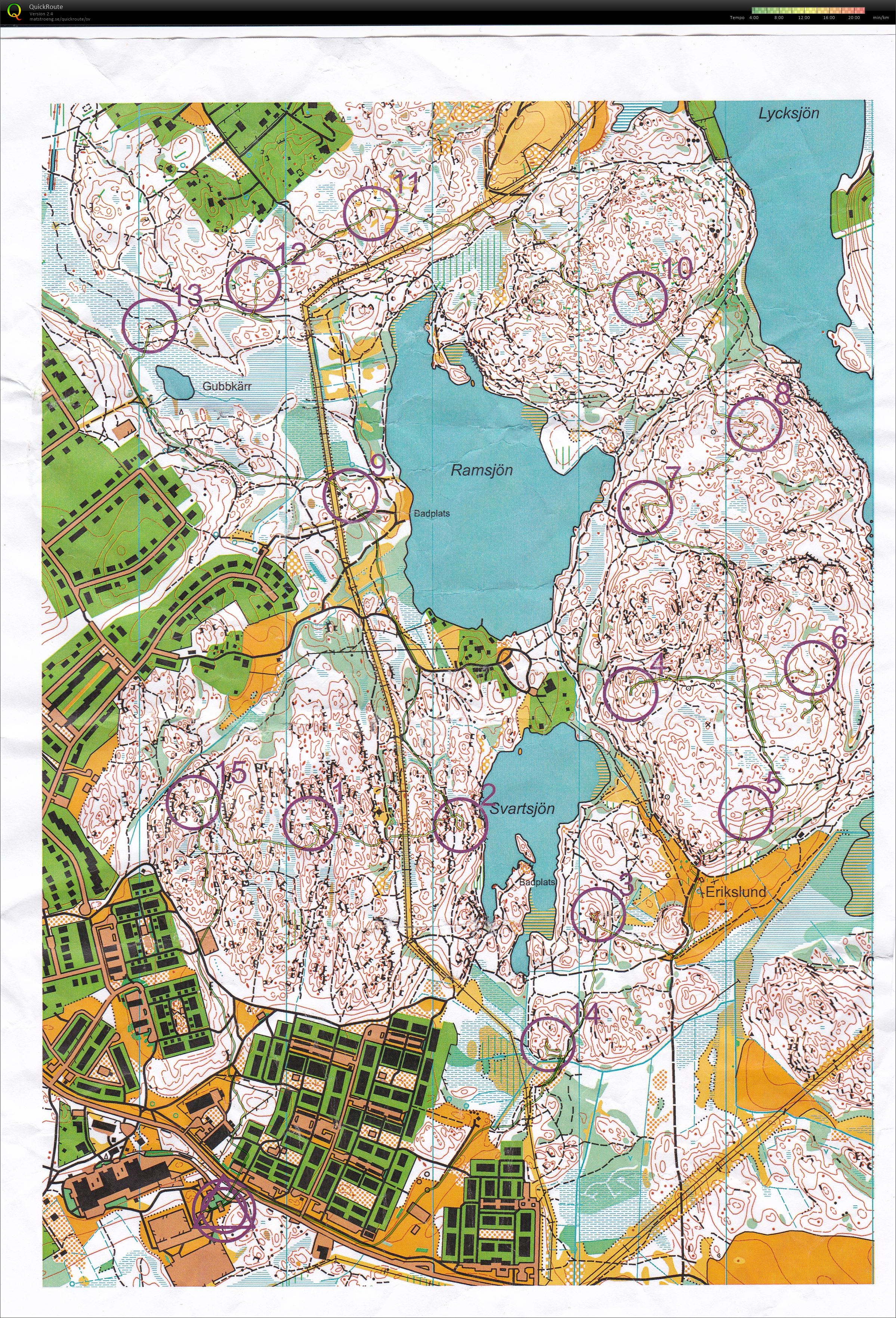 Poängorientering Svartbäcksskolan (2017-10-05)