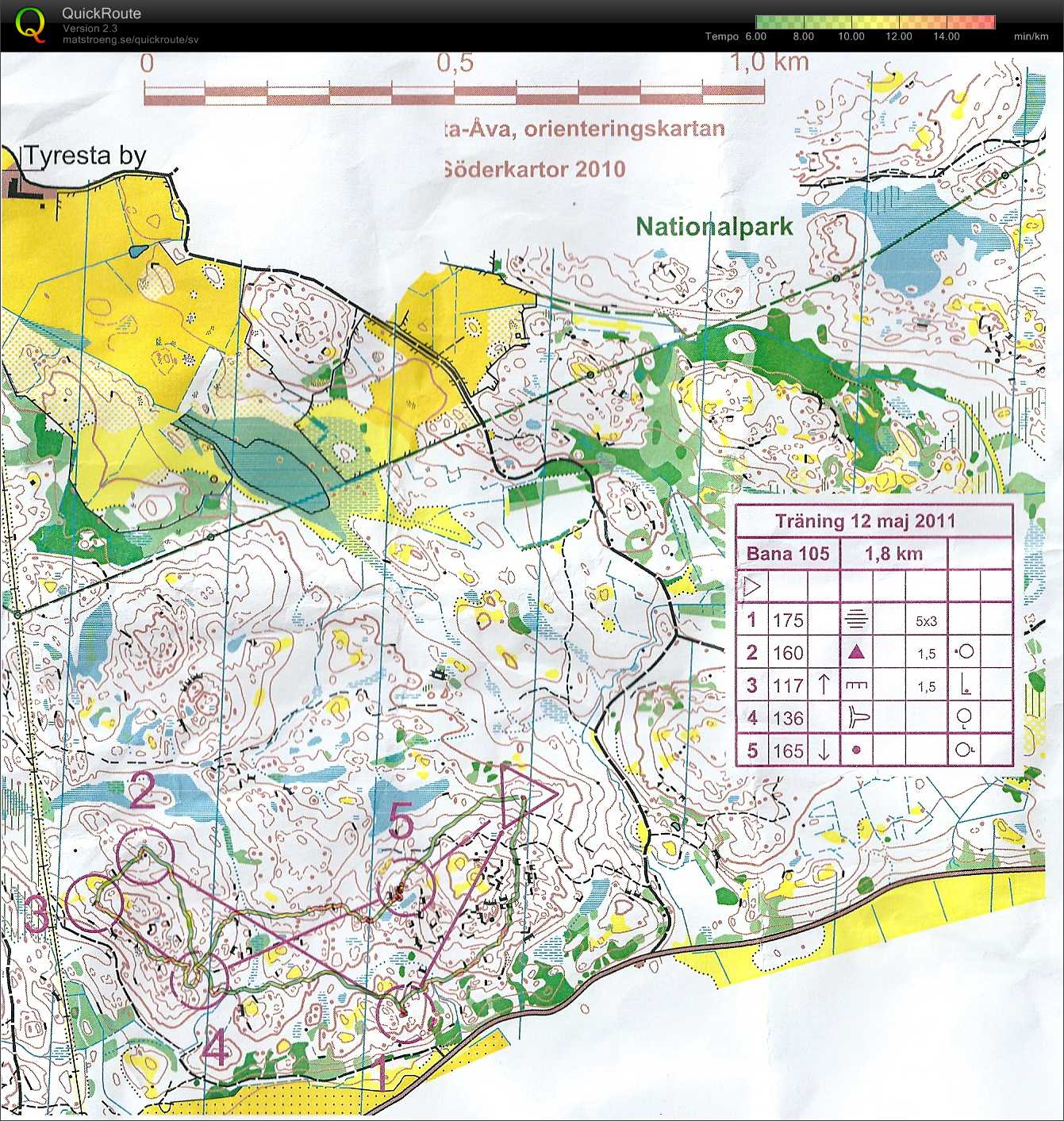 Ol-träning 1:a varvet (2011-05-12)